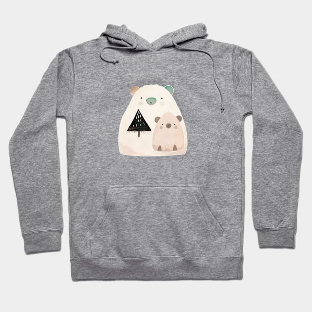 2 сartoon bears Hoodie by NATLEX